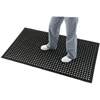 Alfombra antifatiga de goma- de la marca Bolero- en color negro- 12 x 1500 x 900 mm